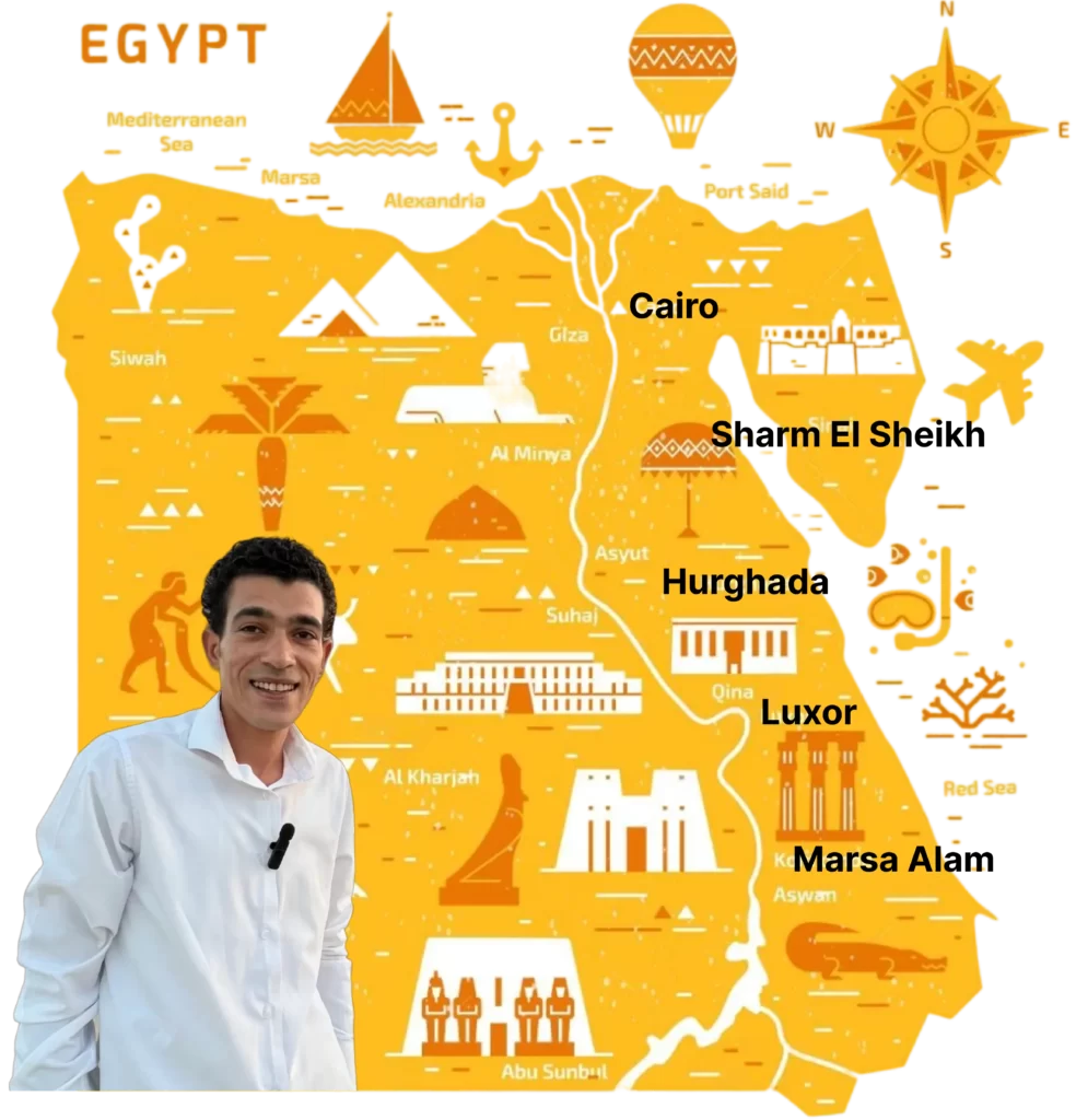 Карта Египта с городами